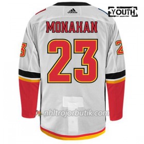 Barn Ishockey Calgary Flames Tröja SEAN MONAHAN 23 Adidas Vit Authentic
